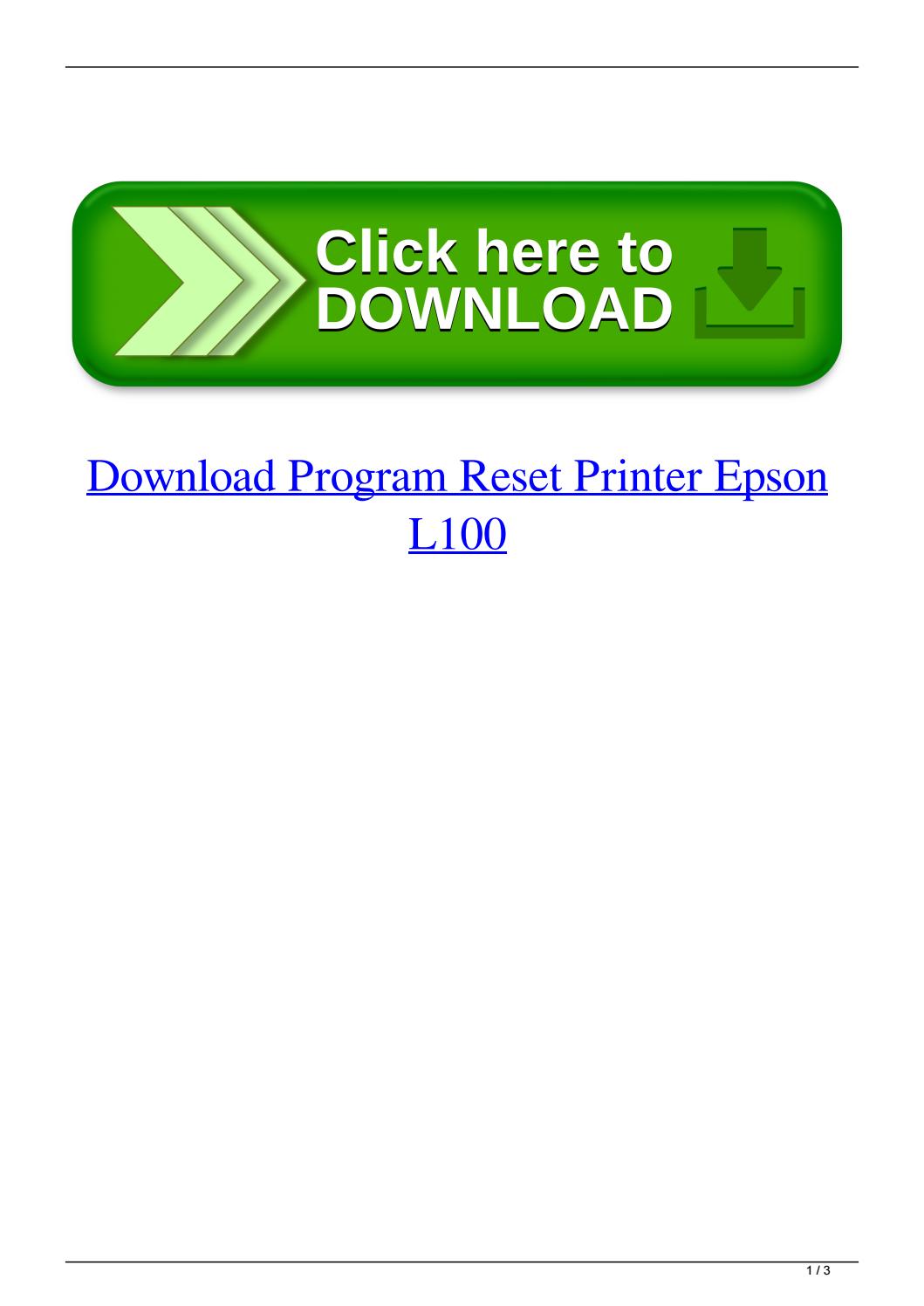 Software Resetter Printer Epson L100